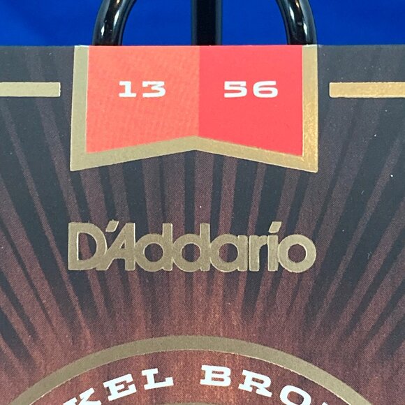 D'Addario NB1356 Nickel Bronze Acoustic Guitar Strings 13/56 Medium - Picture 2 of 2